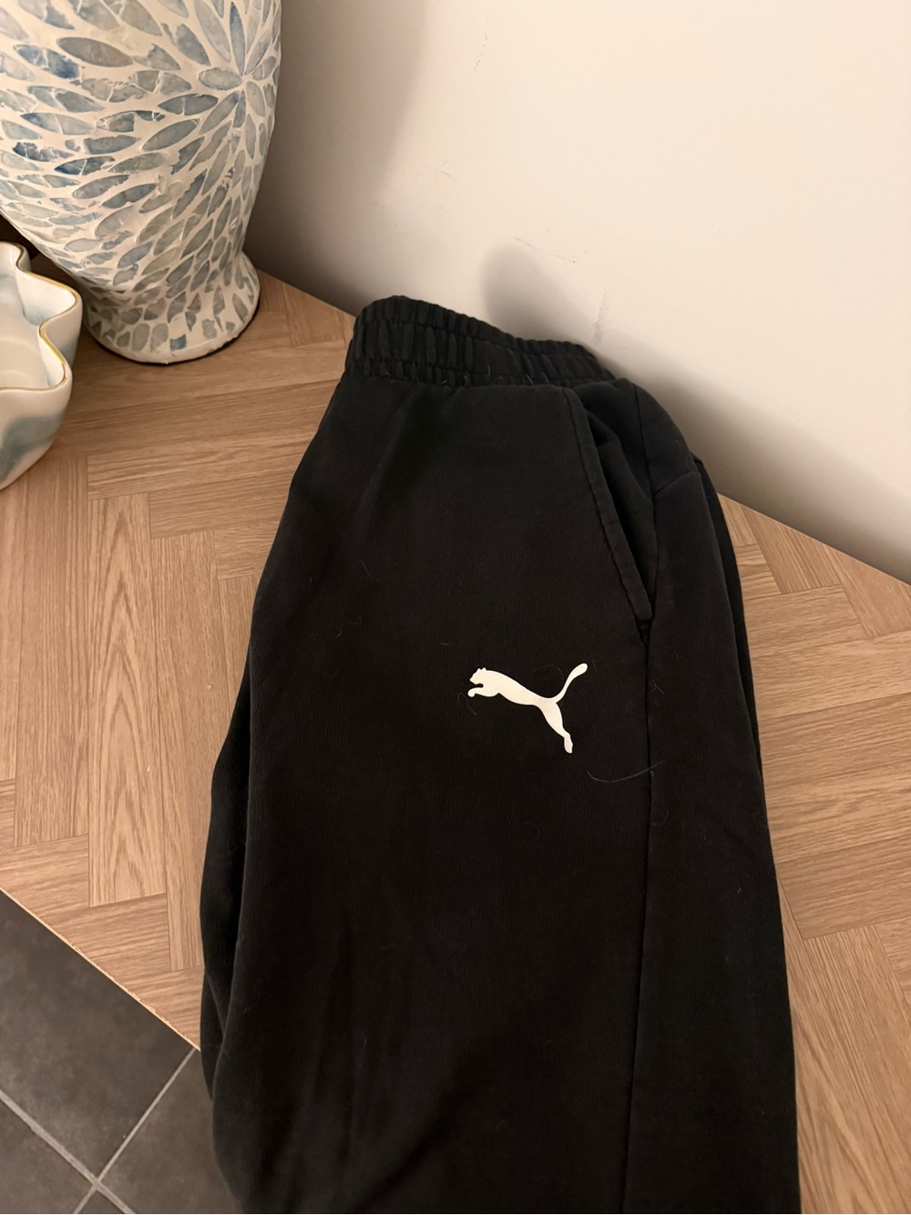 PUMA Black Sweatpants with Logo